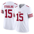 SF.49ers #15 De'Zhaun Stribling Player White Limited Vapor F.U.S.E. Home Game STECN Stitched Jerseys