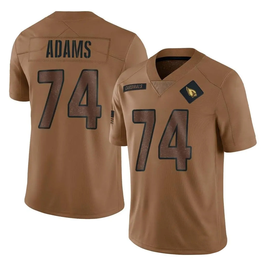 A.Cardinals #74 Isaiah Adams Player Brown Limited Salute To Service Game STECN Stitched Jerseys