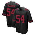 SF.49ers #54 Fred Warner Player Black Alternate Home Game STECN Stitched Jerseys