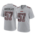 SF.49ers #57 Dre Greenlaw Player Gray Atmosphere Fashion Home Game STECN Stitched Jerseys