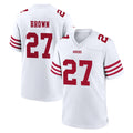 SF.49ers #27 Ji'Ayir Brown Player White Game Home STECN Stitched Jerseys