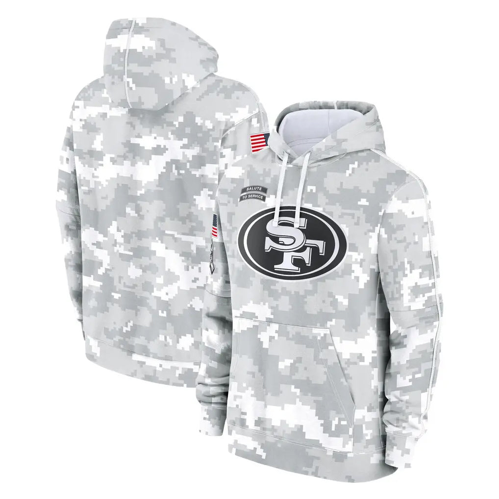 SF.49ers ## 49ers Blank Player Arctic Camo Limited Salute to Service Pullover Hoodies Game STECN Stitched Jerseys