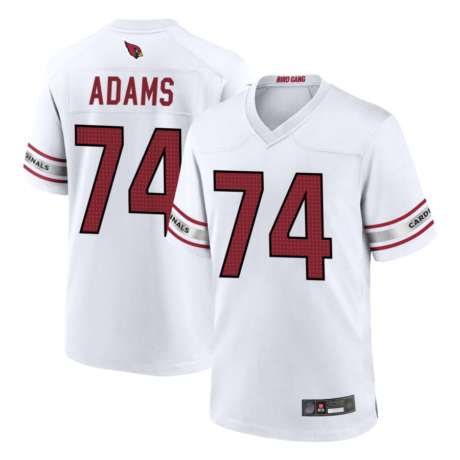 A.Cardinals #74 Isaiah Adams Player White Home Game STECN Stitched Jerseys