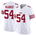 SF.49ers #54 Fred Warner Player White Limited Vapor F.U.S.E. Home Game STECN Stitched Jerseys