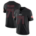 SF.49ers #71 Trent Williams Player Black Impact Limited Home Game STECN Stitched Jerseys