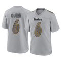 P.Steelers #6 Patrick Queen Player Gray Atmosphere Fashion Home Game STECN Stitched Jerseys