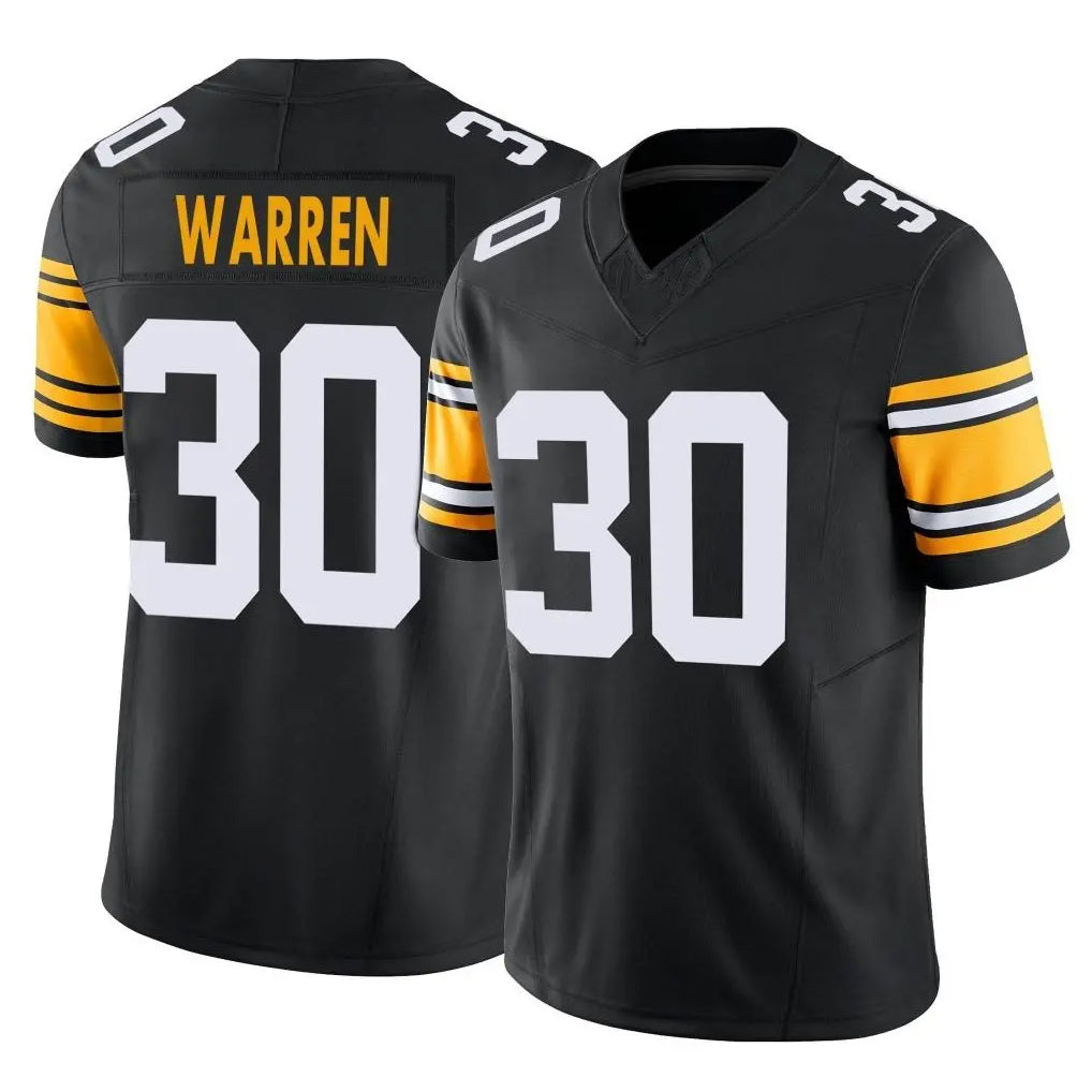 P.Steelers #30 Jaylen Warren Player Black Limited Alternate Vapor F.U.S.E. Home Game STECN Stitched Jerseys