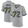 S.Seahawks #72 Abraham Lucas Player Grey 2025 Rivalries Collection Home Game STECN Stitched Jerseys