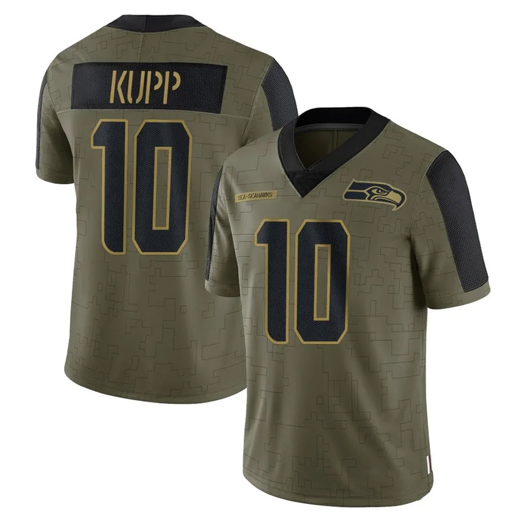 S.Seahawks #10 Cooper Kupp Player Olive Salute To Service Limited Game STECN Stitched Jerseys