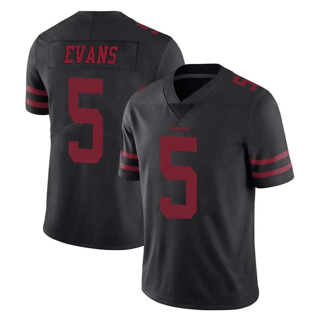 SF.49ers #5 Mike Evans Player Black Alternate Limited Vapor Untouchable Home Game STECN Stitched Jerseys
