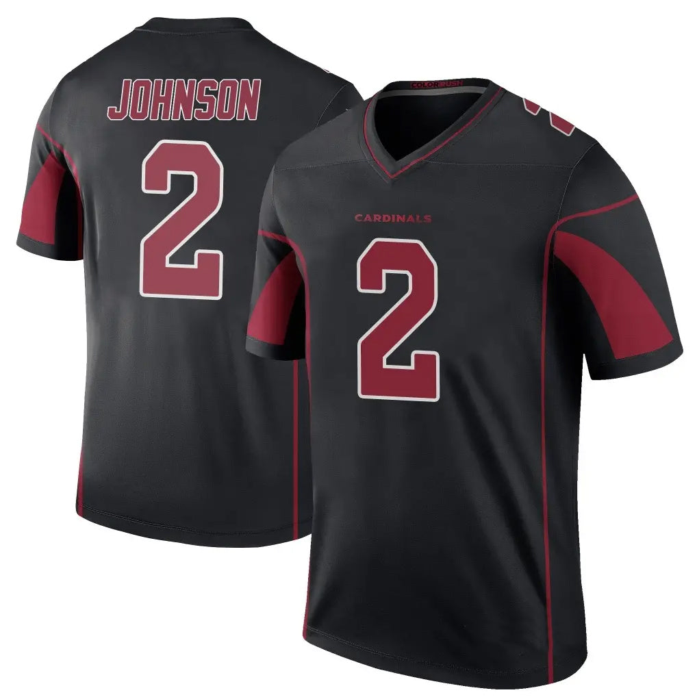 A.Cardinals #2 Will Johnson Player Black Color Rush Vapor Limited Untouchable STECN Stitched Jerseys