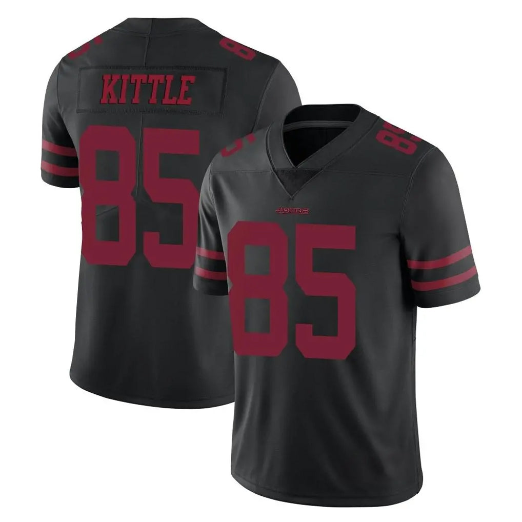 SF.49ers #85 George Kittle Player Black Alternate Limited Vapor Untouchable Home Game STECN Stitched Jerseys