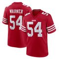 SF.49ers #54 Fred Warner Player Red Game Home STECN Stitched Jerseys