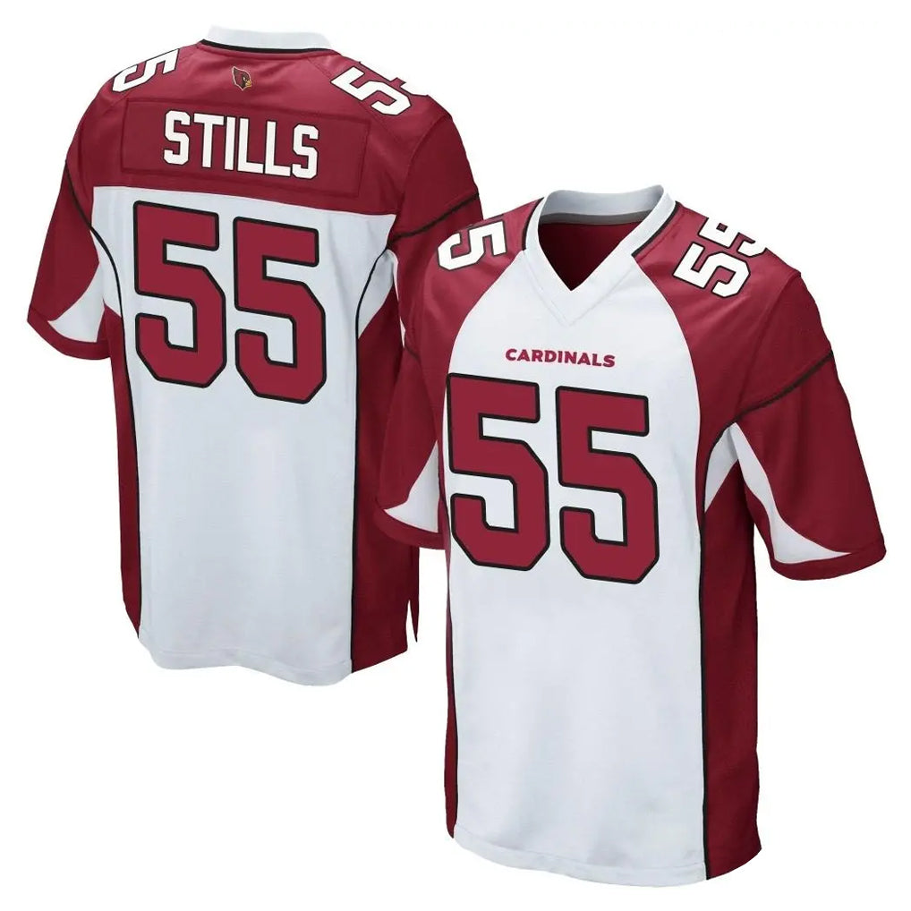A.Cardinals #55 Dante Stills Player White Cardinal Home Game STECN Stitched Jerseys