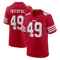 SF.49ers #49 The Faithful Player Red Game Home STECN Stitched Jerseys