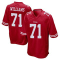 SF.49ers #71 Trent Williams Player Red Home Game STECN Stitched Jerseys