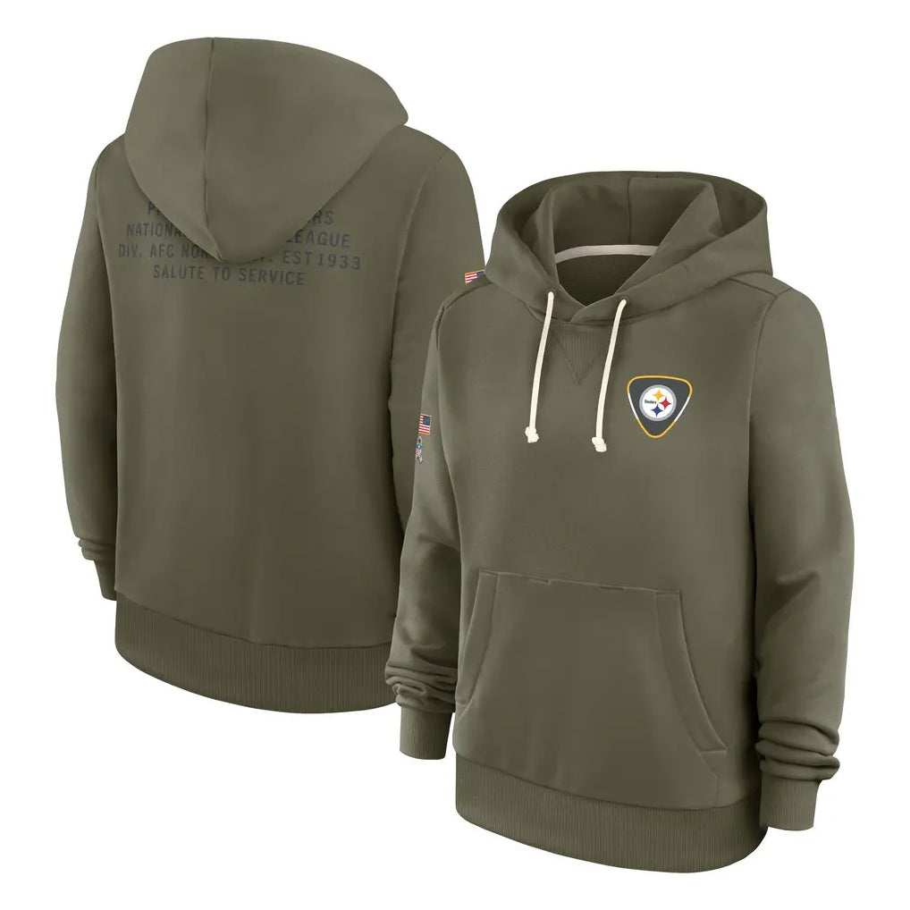 P.Steelers ## Steelers Blank Player Olive Salute to Service Pullover Hoodies Limited STECN Stitched Jerseys