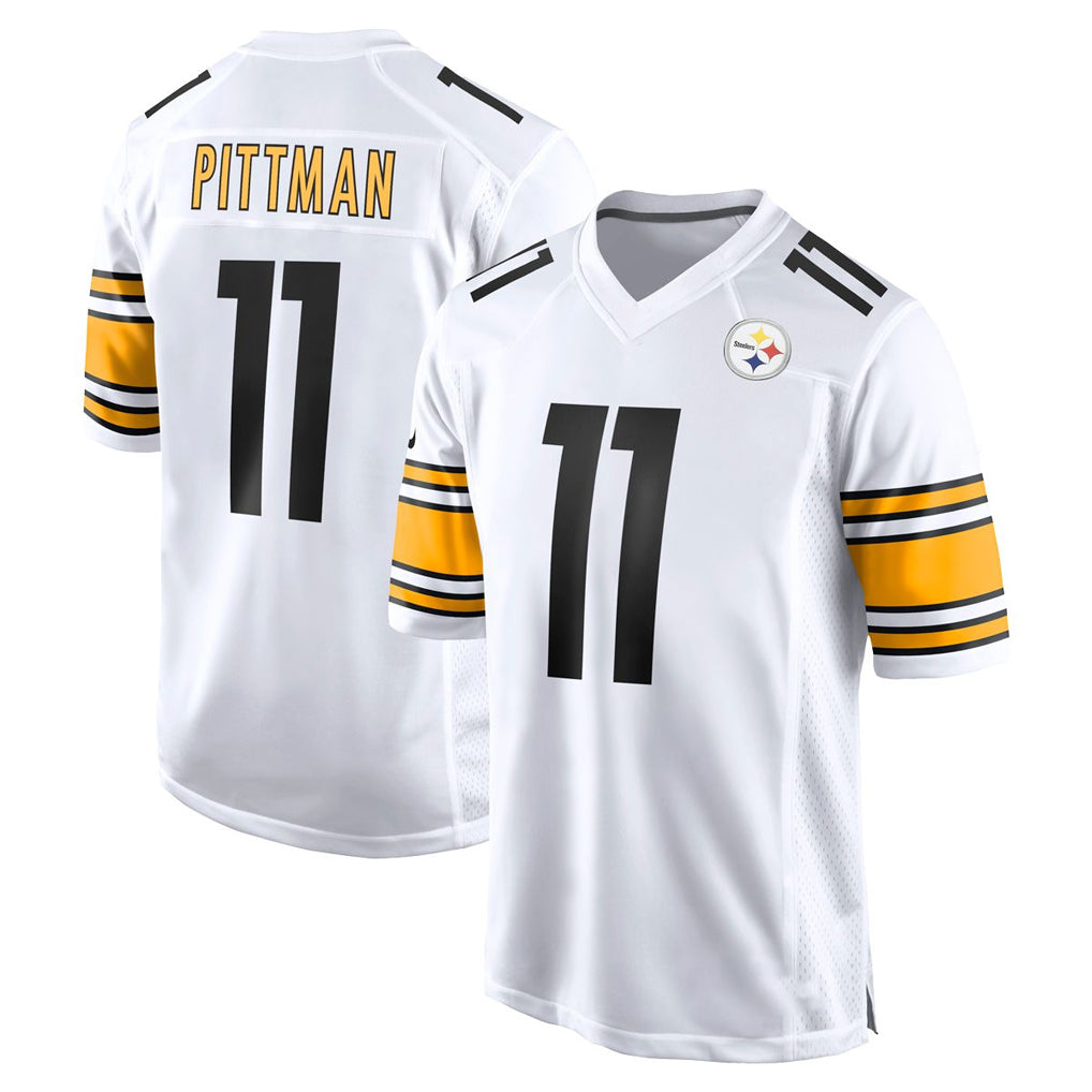 P.Steelers #11 Michael Pittman Jr. Player White Home Game STECN Stitched Jerseys
