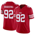 SF.49ers #92 Osa Odighizuwa Player Red Limited Vapor F.U.S.E. Home Game STECN Stitched Jerseys