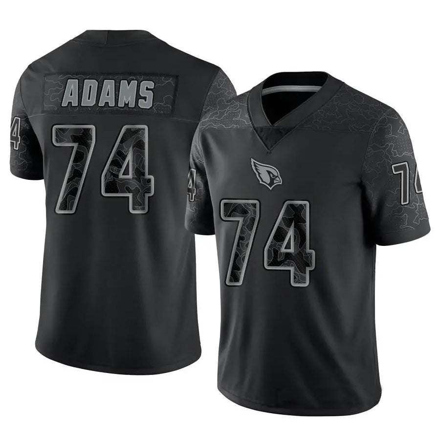 A.Cardinals #74 Isaiah Adams Player Black RFLCTV Limited STECN Stitched Jerseys