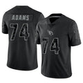 A.Cardinals #74 Isaiah Adams Player Black RFLCTV Limited STECN Stitched Jerseys