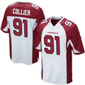 A.Cardinals #91 L.J. Collier Player White Game STECN Stitched Jerseys