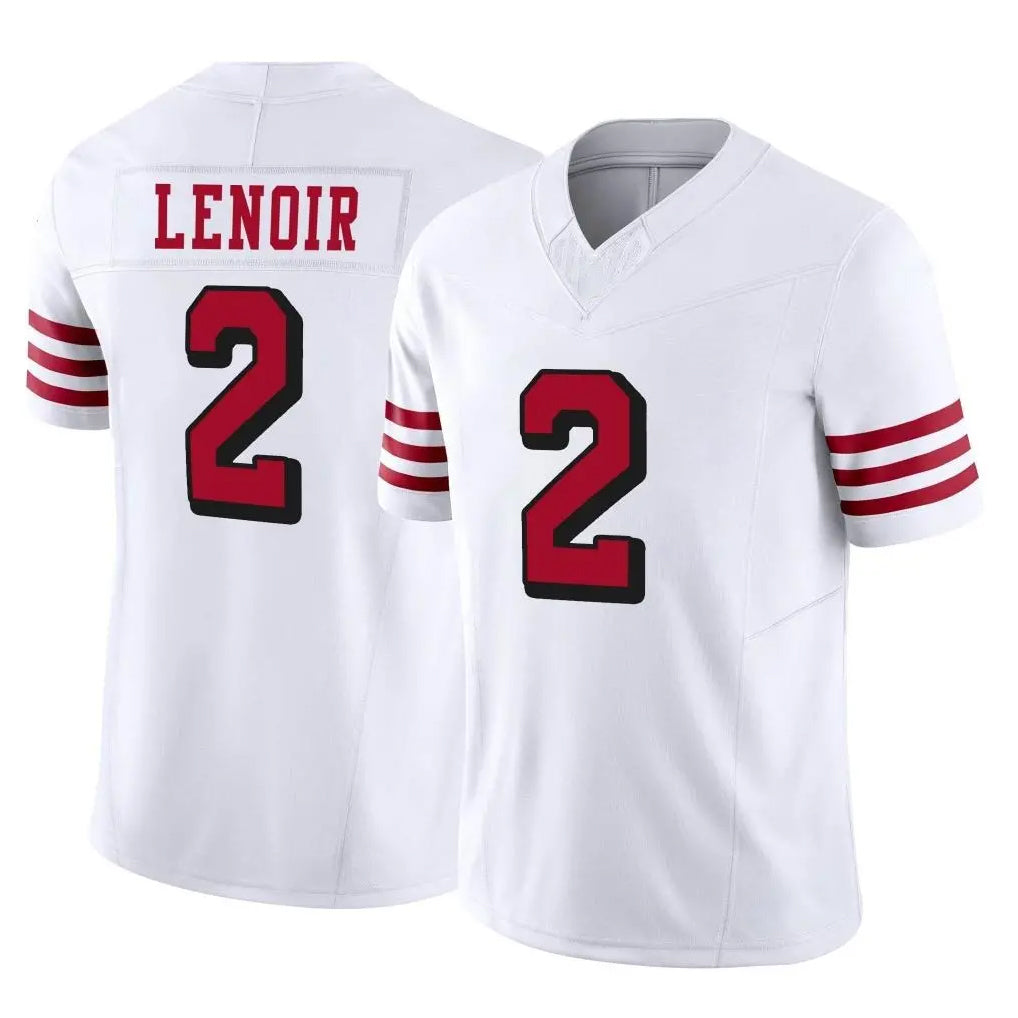 SF.49ers #2 Deommodore Lenoir Player White Limited Alternate Vapor F.U.S.E. Home Game STECN Stitched Jerseys