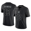 P.Steelers #13 Rico Dowdle Player Black Reflective Limited Home Game STECN Stitched Jerseys