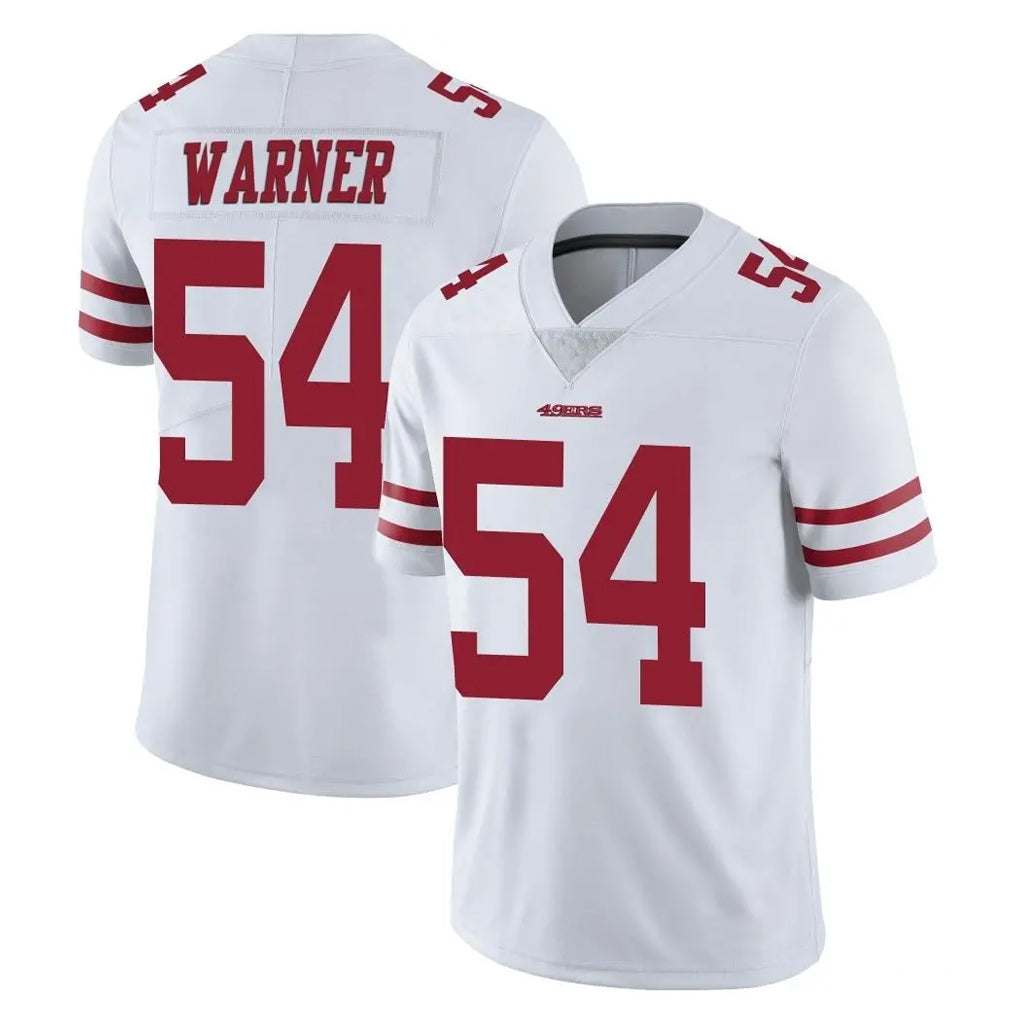 SF.49ers #54 Fred Warner Player White Limited Vapor Untouchable Home Game STECN Stitched Jerseys
