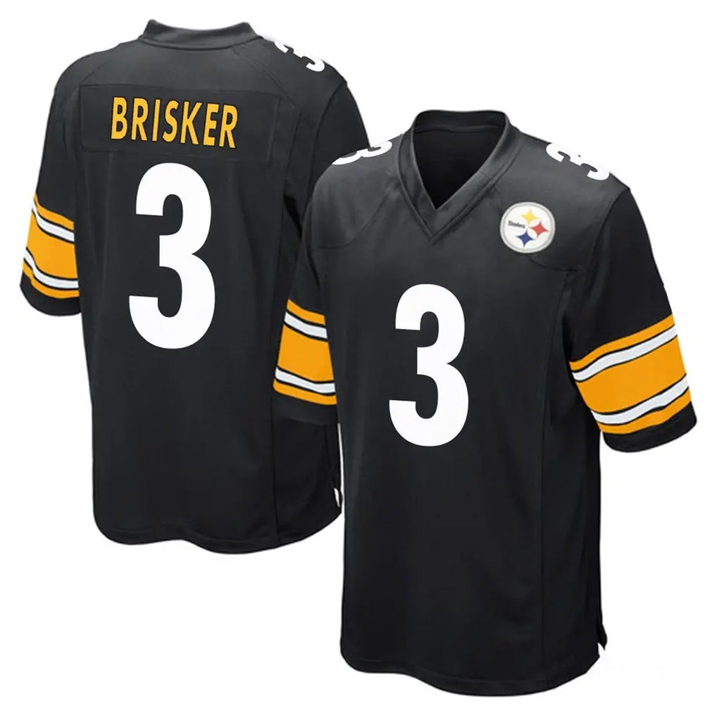 P.Steelers #3 Jaquan Brisker Player Black Home Game STECN Stitched Jerseys