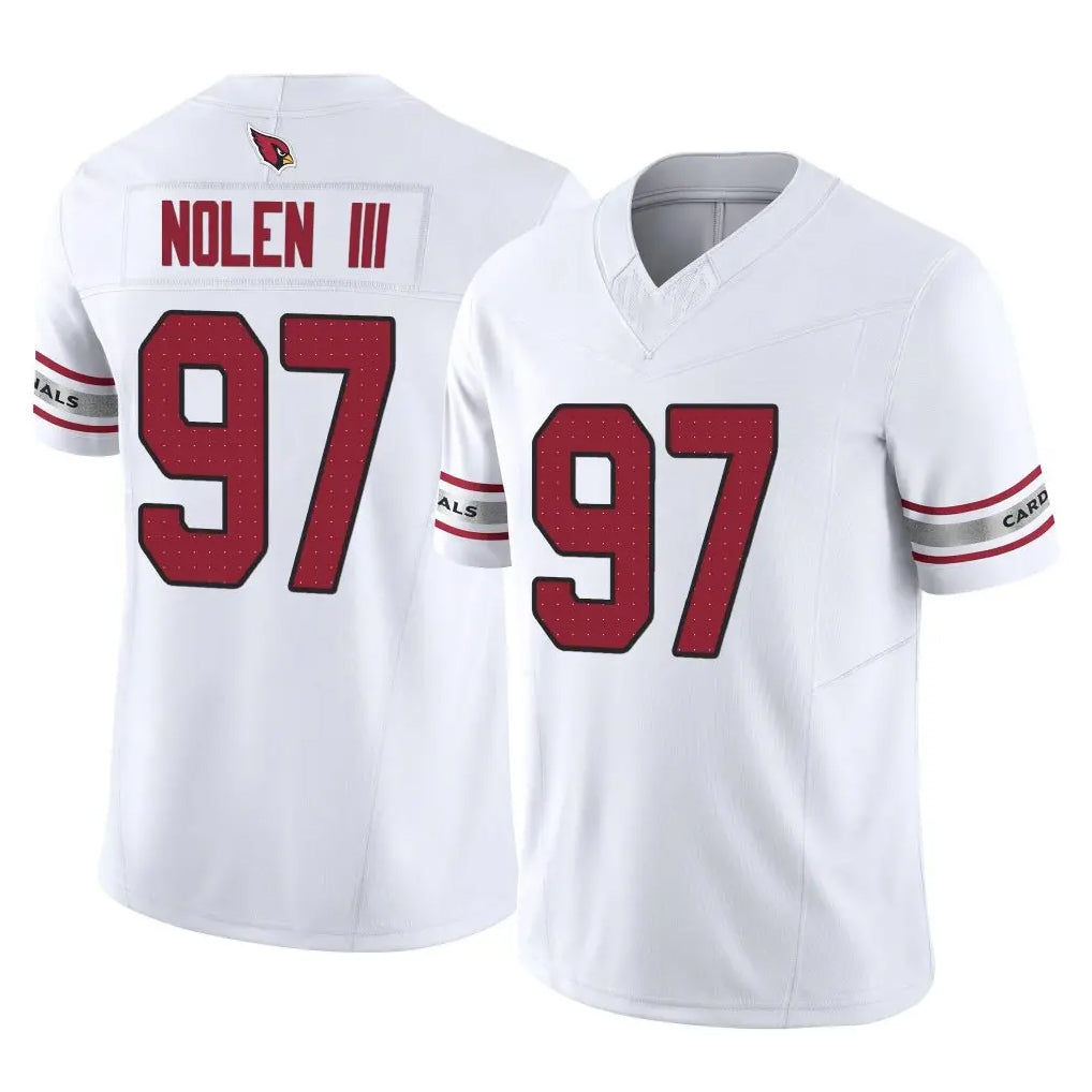 A.Cardinals #97 Walter Nolen III Player White Vapor F.U.S.E. Limited Home Game STECN Stitched Jerseys