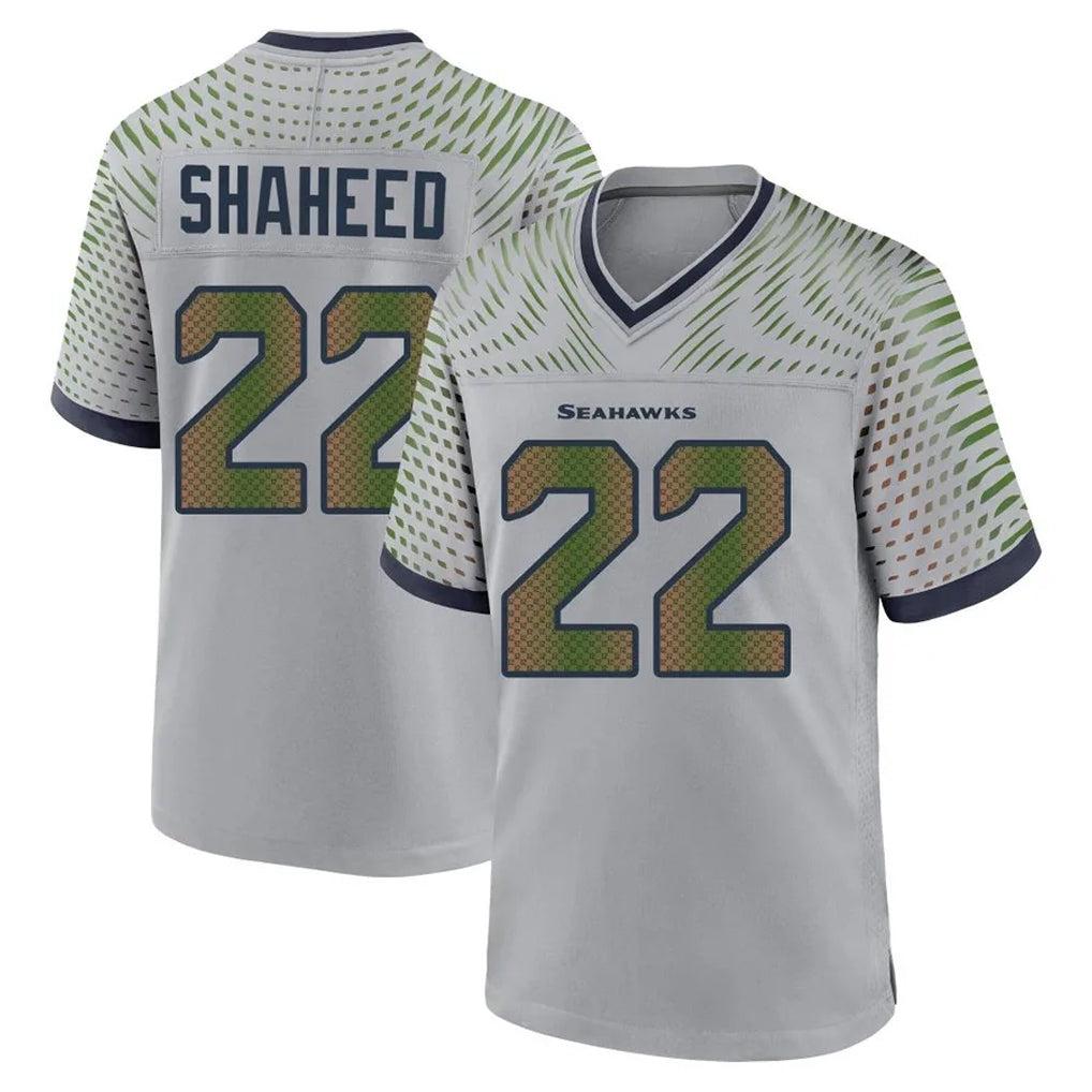 S.Seahawks #22 Rashid Shaheed Player Grey 2025 Rivalries Collection Home Game STECN Stitched Jerseys