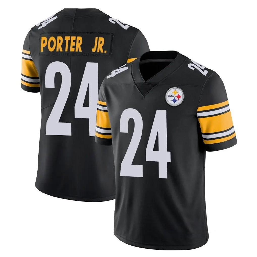 P.Steelers #24 Joey Porter Jr. Player Black Limited Vapor Untouchable Home Game STECN Stitched Jerseys