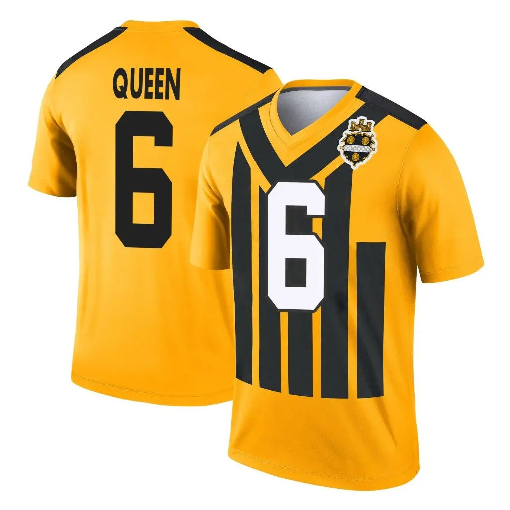 P.Steelers #6 Patrick Queen Player Gold Legend Limited 1933 Throwback Performance Home Game STECN Stitched Jerseys