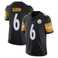 P.Steelers #6 Patrick Queen Player Black Limited Vapor Untouchable Home Game STECN Stitched Jerseys
