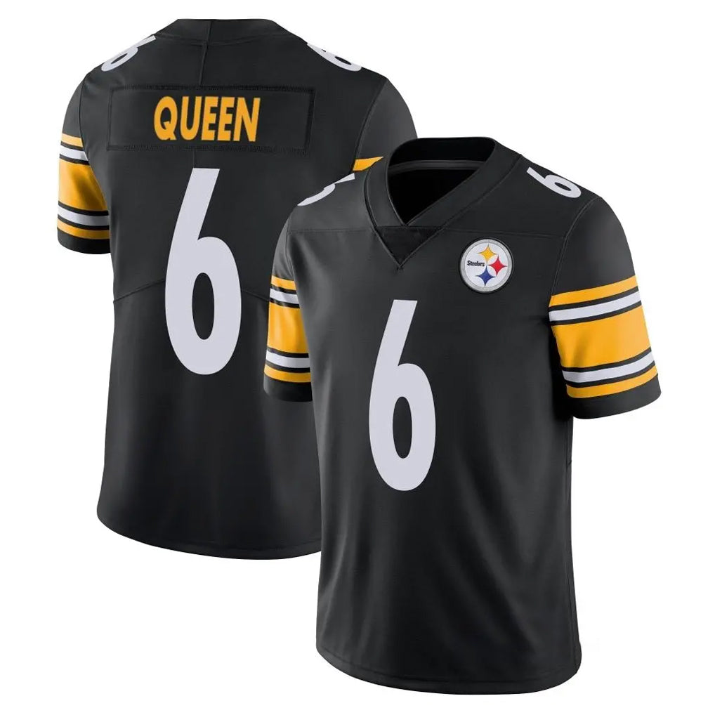 P.Steelers #6 Patrick Queen Player Black Limited Vapor Untouchable Home Game STECN Stitched Jerseys