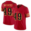SF.49ers #49 The Faithful Player Red Rivalries Vapor Limited Home Game STECN Stitched Jerseys