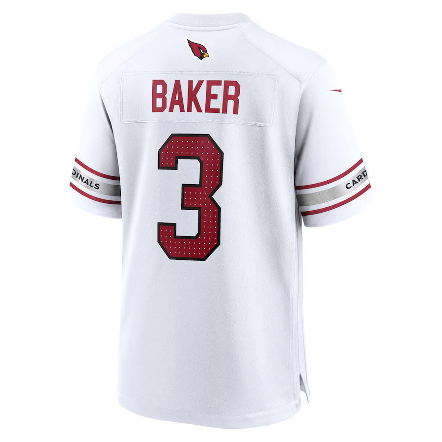 A.Cardinals #3 Budda Baker Player White Game Road STECN Stitched Jerseys