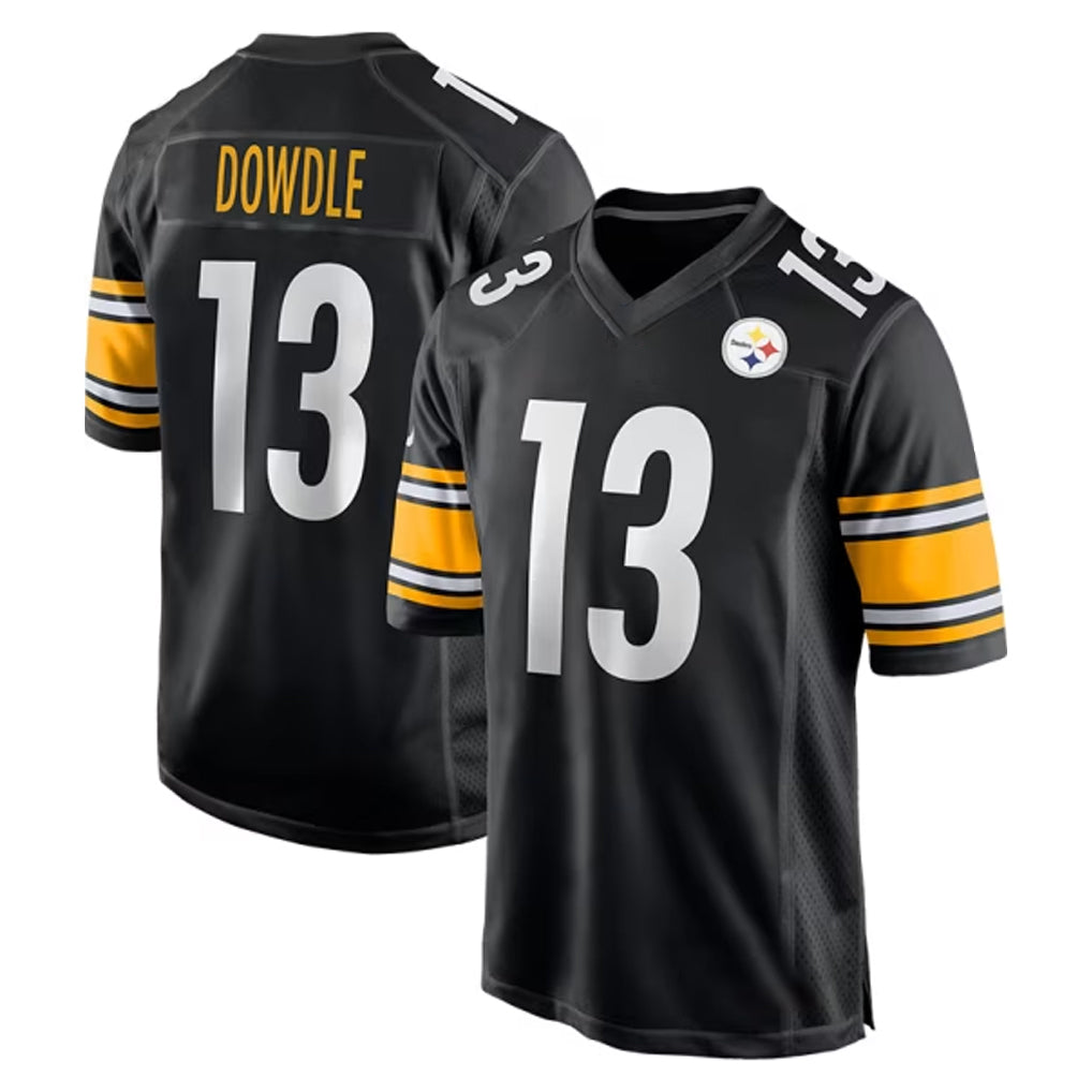 P.Steelers #13 Rico Dowdle Player Black Home Game STECN Stitched Jerseys
