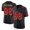SF.49ers #98 Mykel Williams Player Black Limited Rivalries Collection Home Game STECN Stitched Jerseys