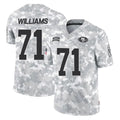 SF.49ers #71 Trent Williams Player Arctic Camo Limited Salute To Service Home Game STECN Stitched Jerseys