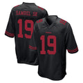 SF.49ers #19 Deebo Samuel Sr. Player Black Alternate Home Game STECN Stitched Jerseys