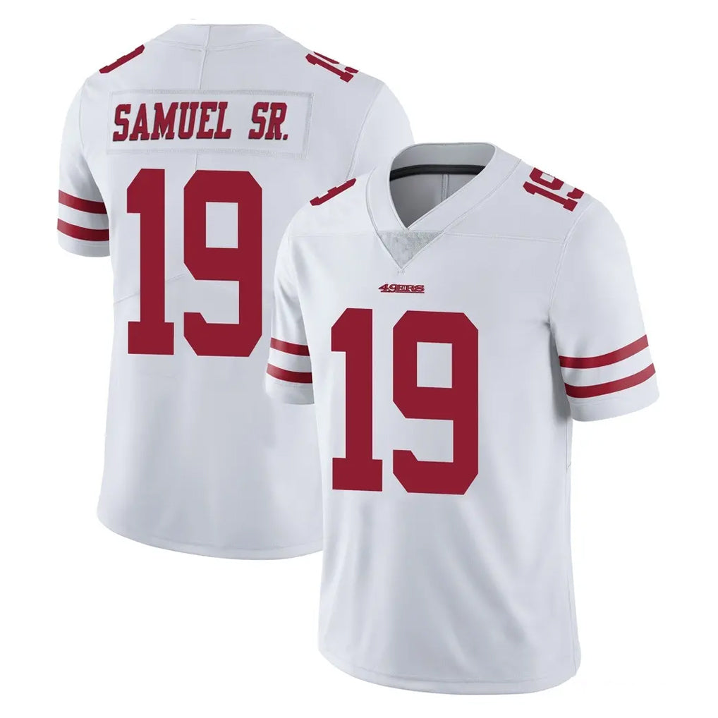 SF.49ers #19 Deebo Samuel Sr. Player White Limited Vapor Untouchable Home Game STECN Stitched Jerseys