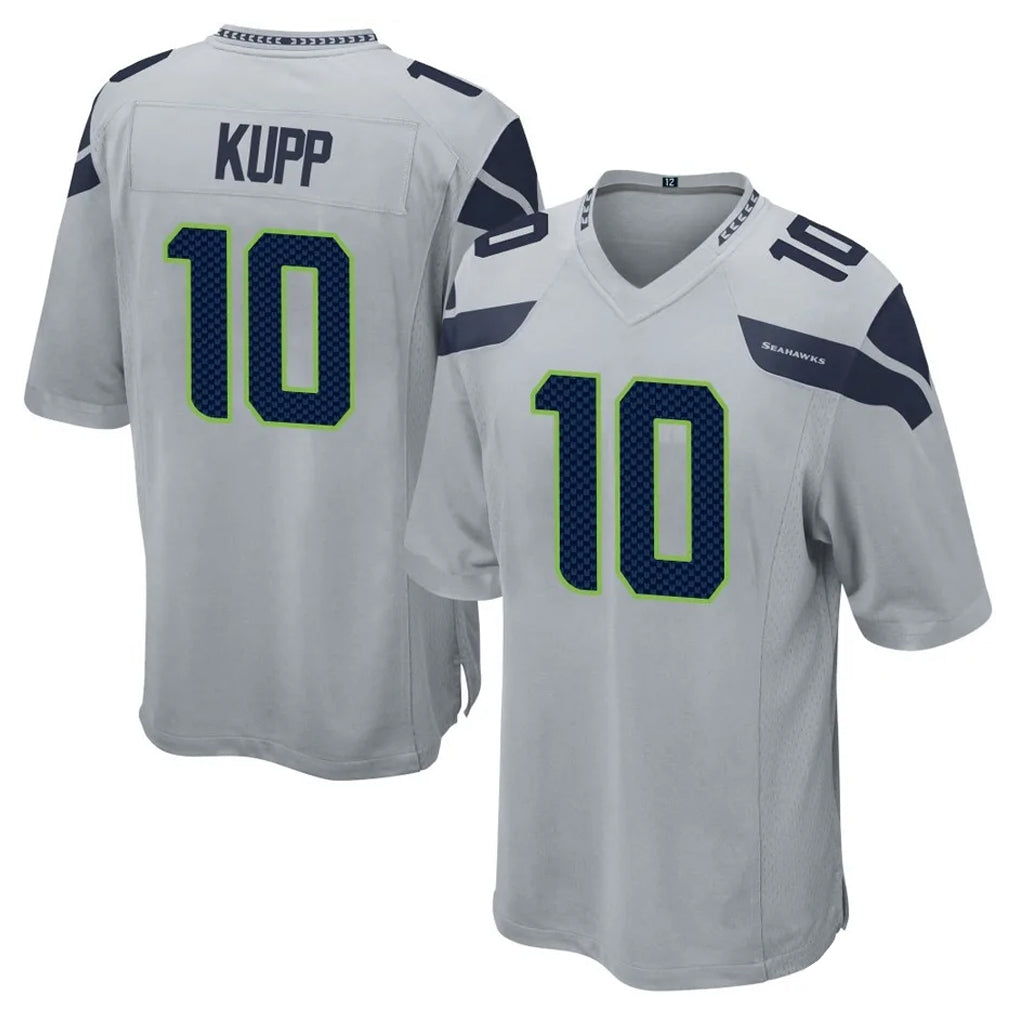 S.Seahawks #10 Cooper Kupp Player Gray Home Game STECN Stitched Jerseys
