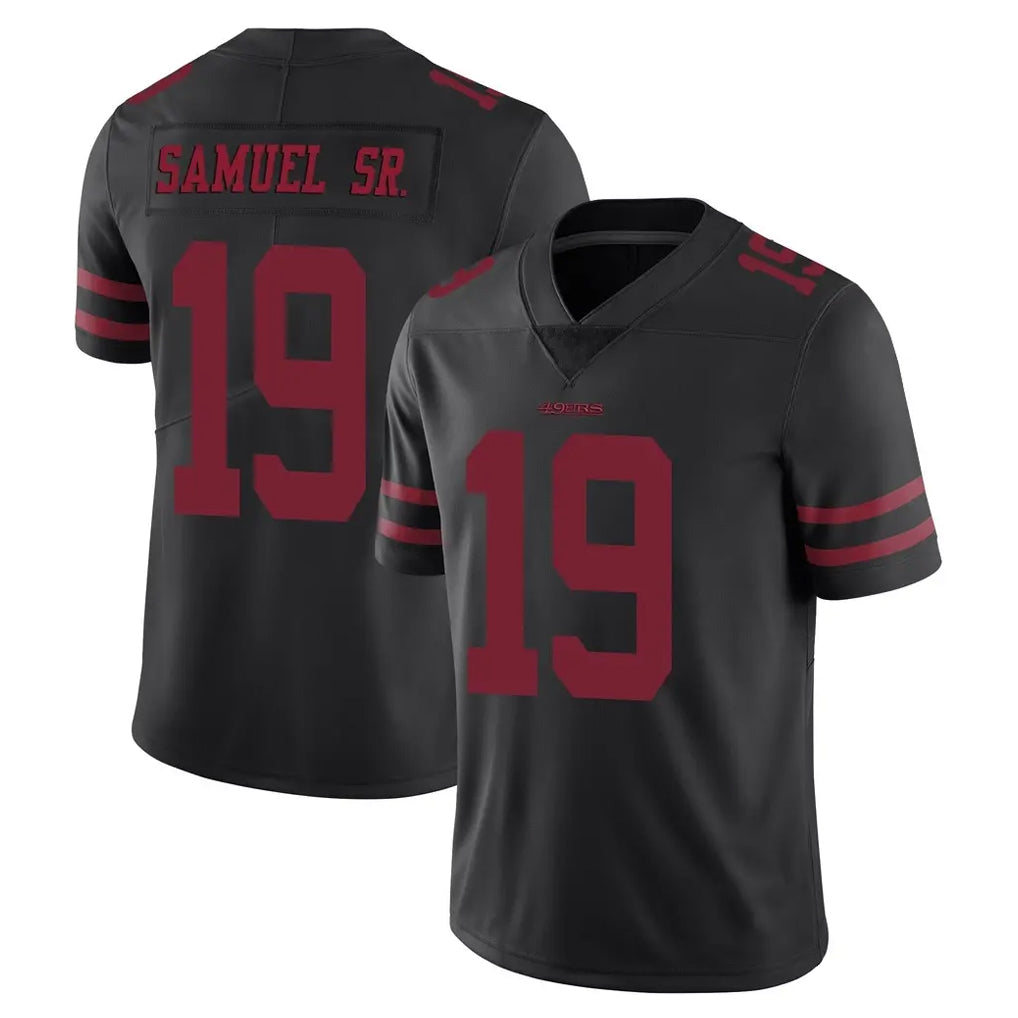 SF.49ers #19 Deebo Samuel Sr. Player Black Alternate Limited Vapor Untouchable Home Game STECN Stitched Jerseys