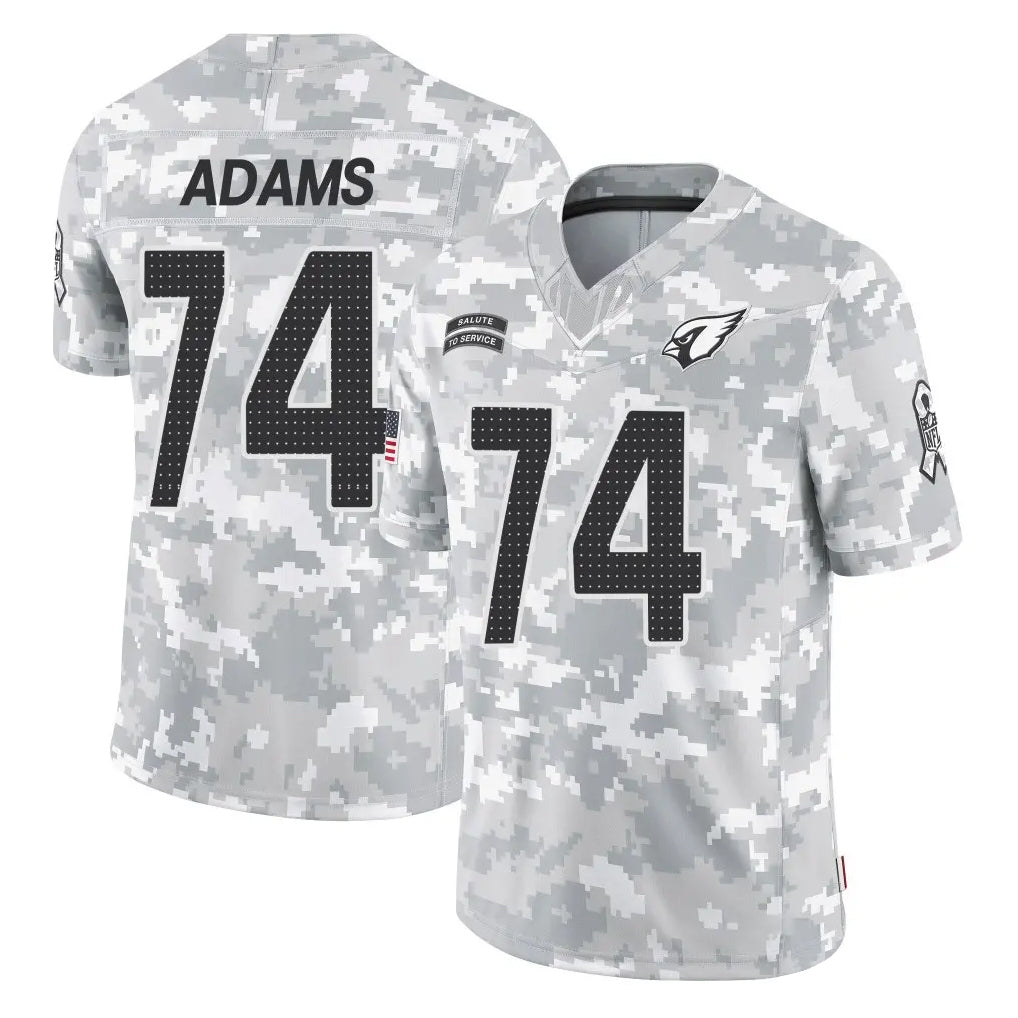 A.Cardinals #74 Isaiah Adams Player Camo Salute to Service Limited Home STECN Stitched Jerseys
