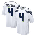 S.Seahawks #4 Michael Dickson Player White Home Game STECN Stitched Jerseys