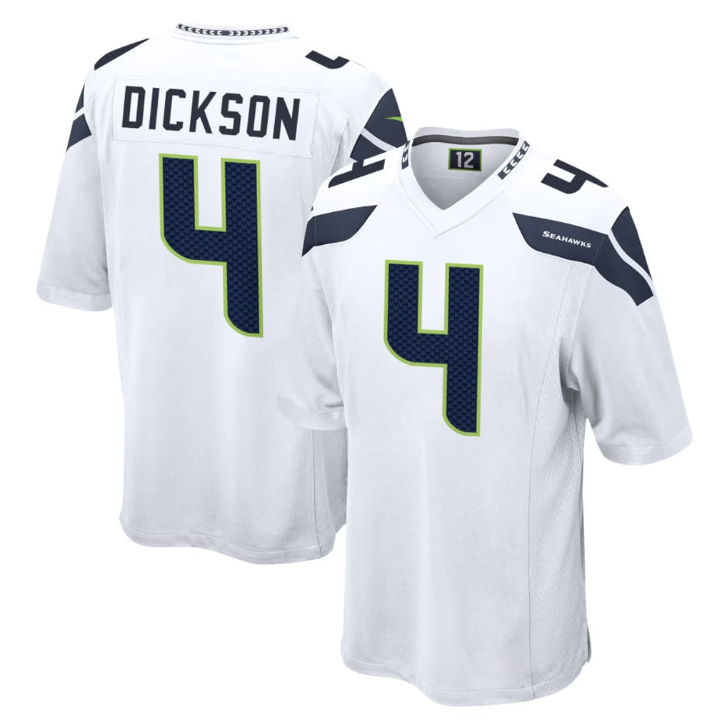 S.Seahawks #4 Michael Dickson Player White Home Game STECN Stitched Jerseys