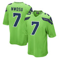 S.Seahawks #7 Uchenna Nwosu Player Green Home Game STECN Stitched Jerseys