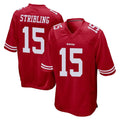 SF.49ers #15 De'Zhaun Stribling Player Red Home Game STECN Stitched Jerseys